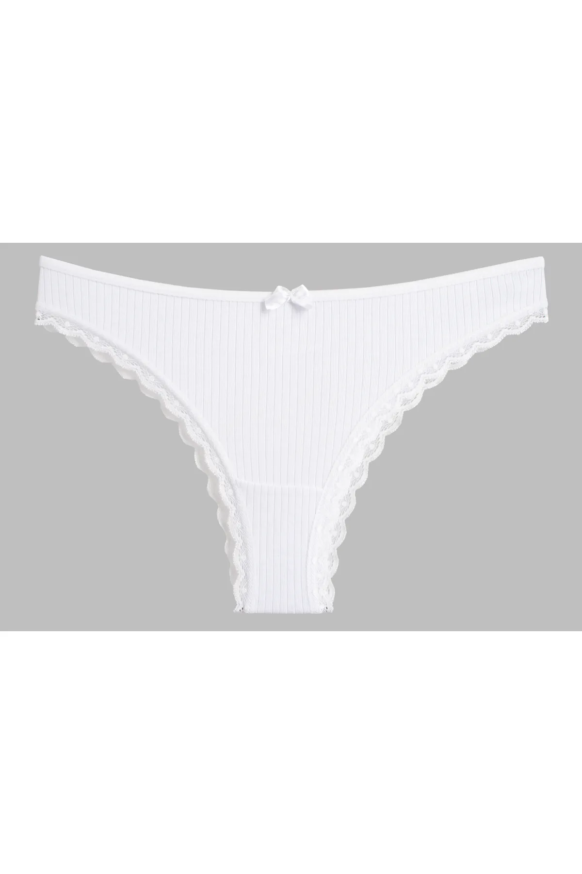 Nicoletta  Damenhöschen Brazillian 5er-Pack Lycra Ribbed Cotton Camisole Lace MIXCOLOR