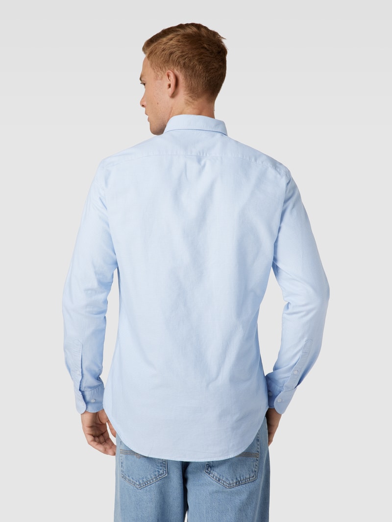 Business-Hemd mit Karomuster in bleu