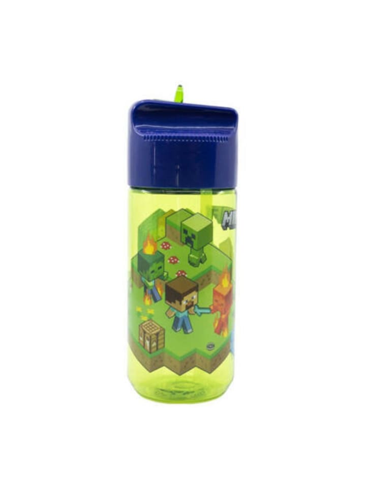Minecraft Wasserflasche Strohhalm Kinder Trinkflasche Minecraft Grün-Blau in Grün-Blau günstig kaufen onesize