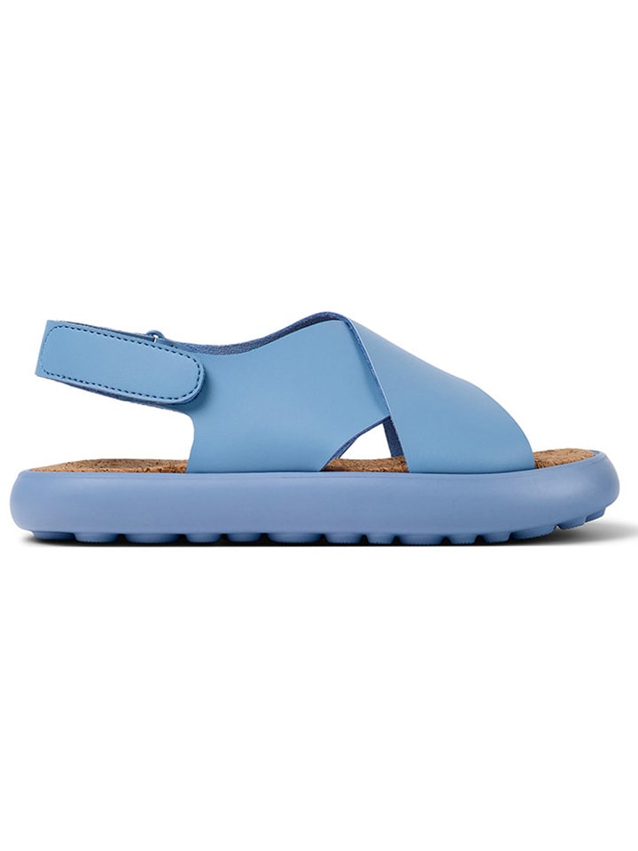 Camper Leder-Sandalen in Hellblau günstig kaufen
