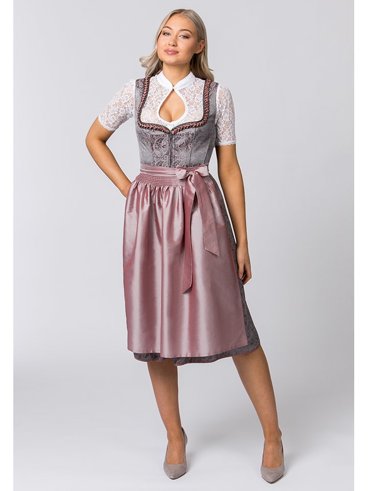 Stockerpoint Dirndl ''Emma'' in Grau/ Rosa günstig kaufen