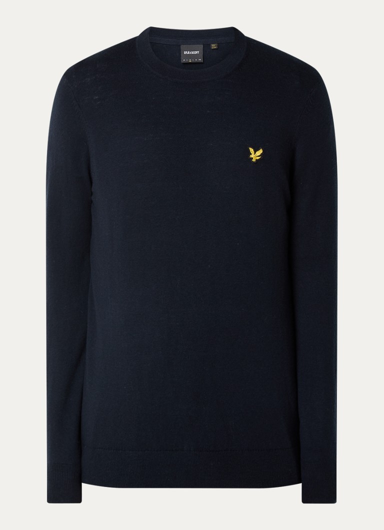 Lyle & Scott Finstrikket genser i merinoullblanding