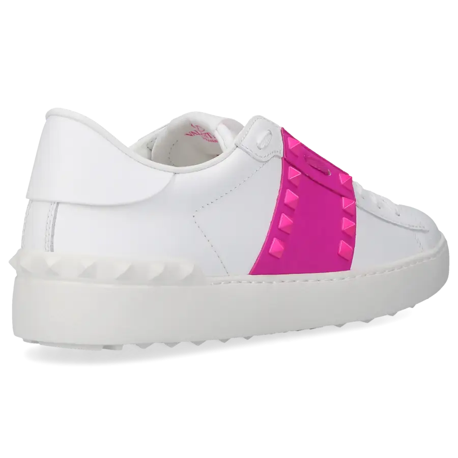 Valentino Garavani - Sneaker low ROCKSTUD UNTITLED Kalbsleder - weiß