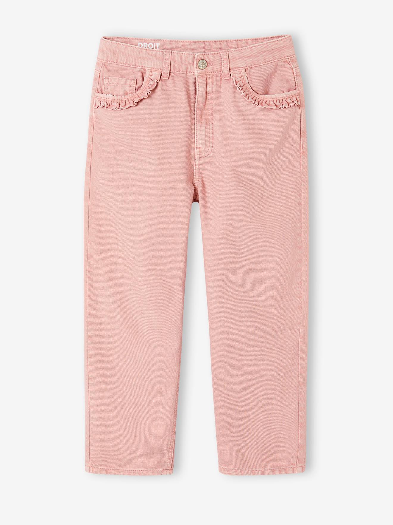 Vertbaudet Gerade Mädchen Hose, Hüftweite COMFORT - blush