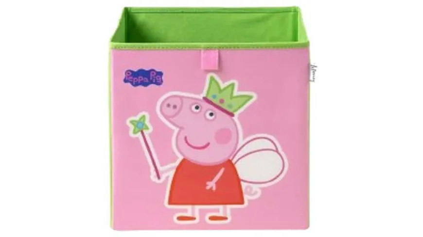Lifeney Aufbewahrungsbox Peppa Pig 30x30x30cm pink, grün