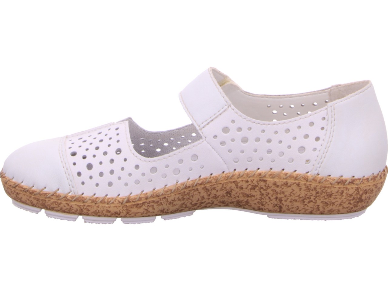 RIEKER Sportliche Slipper weiss