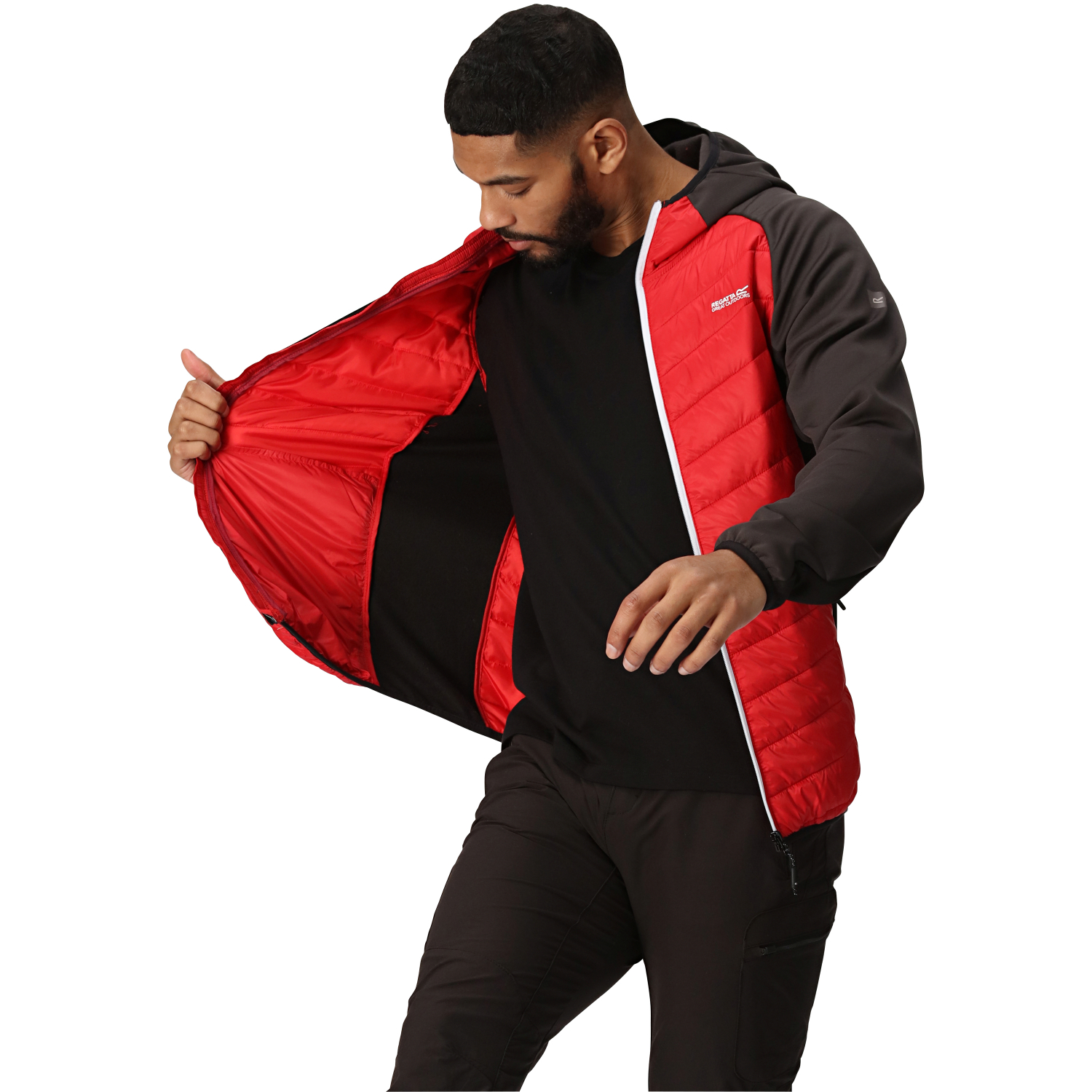 Regatta Herren Jacke Andreson VIII Hybrid (rot/schwarz)