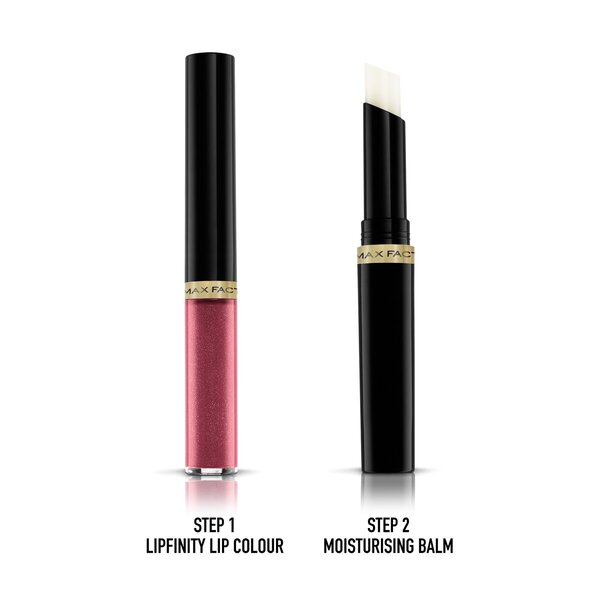 Batom Max Factor Lipfinity Lip Colour 330 Essential Burgundy de longa duração em 2 etapas 2,3ml