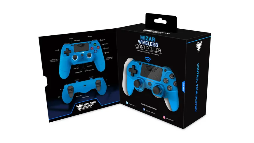 Mizar Wireless Controller für PS4 Blau