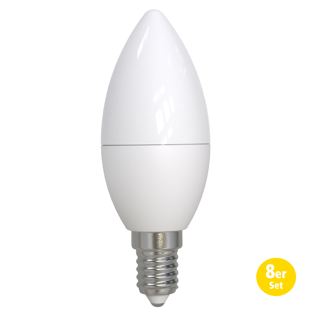 I-Glow LED- Leuchtmittel 8er Set Kerze