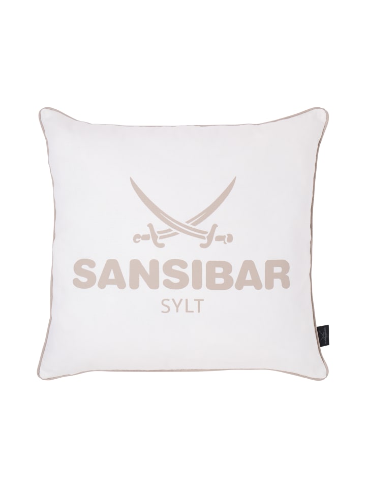 Sansibar Kissenhülle Classic in  Offwhite/Simply Taupe, 45x45 cm günstig kaufen 45x45 cm