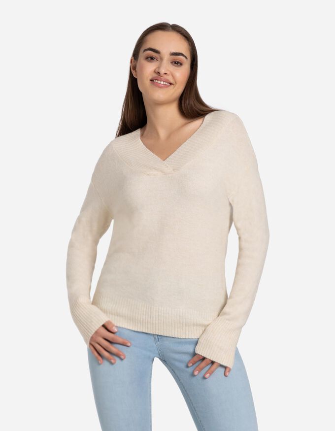 Strickpullover - V-Ausschnitt