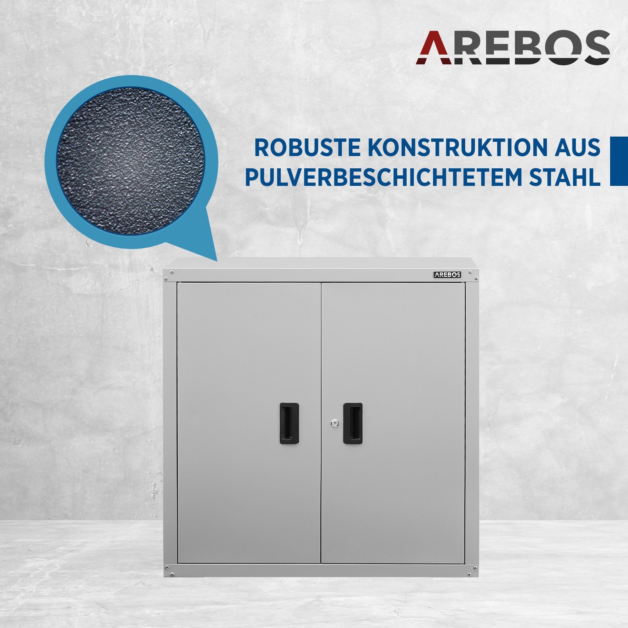 Arebos Aktenschrank Büroschrank Lagerschrank Materialschrank 90x90x40cm versch. Farben