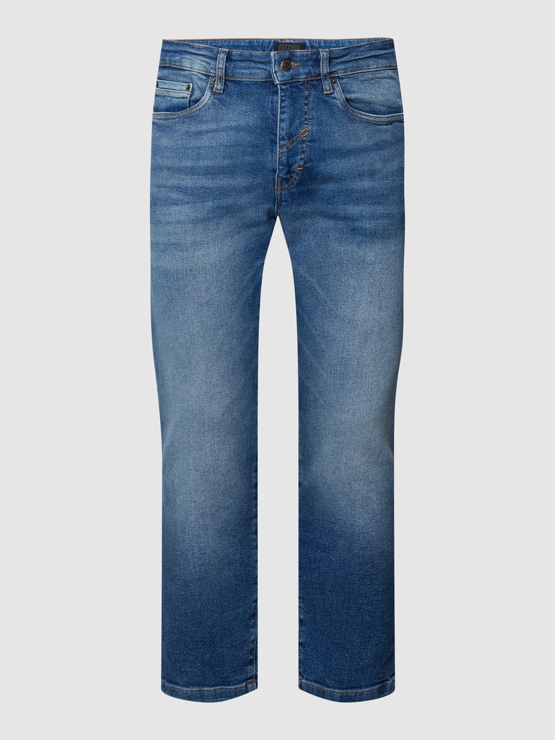 Jeans mit Label-Patch Modell 'WEST' in jeans