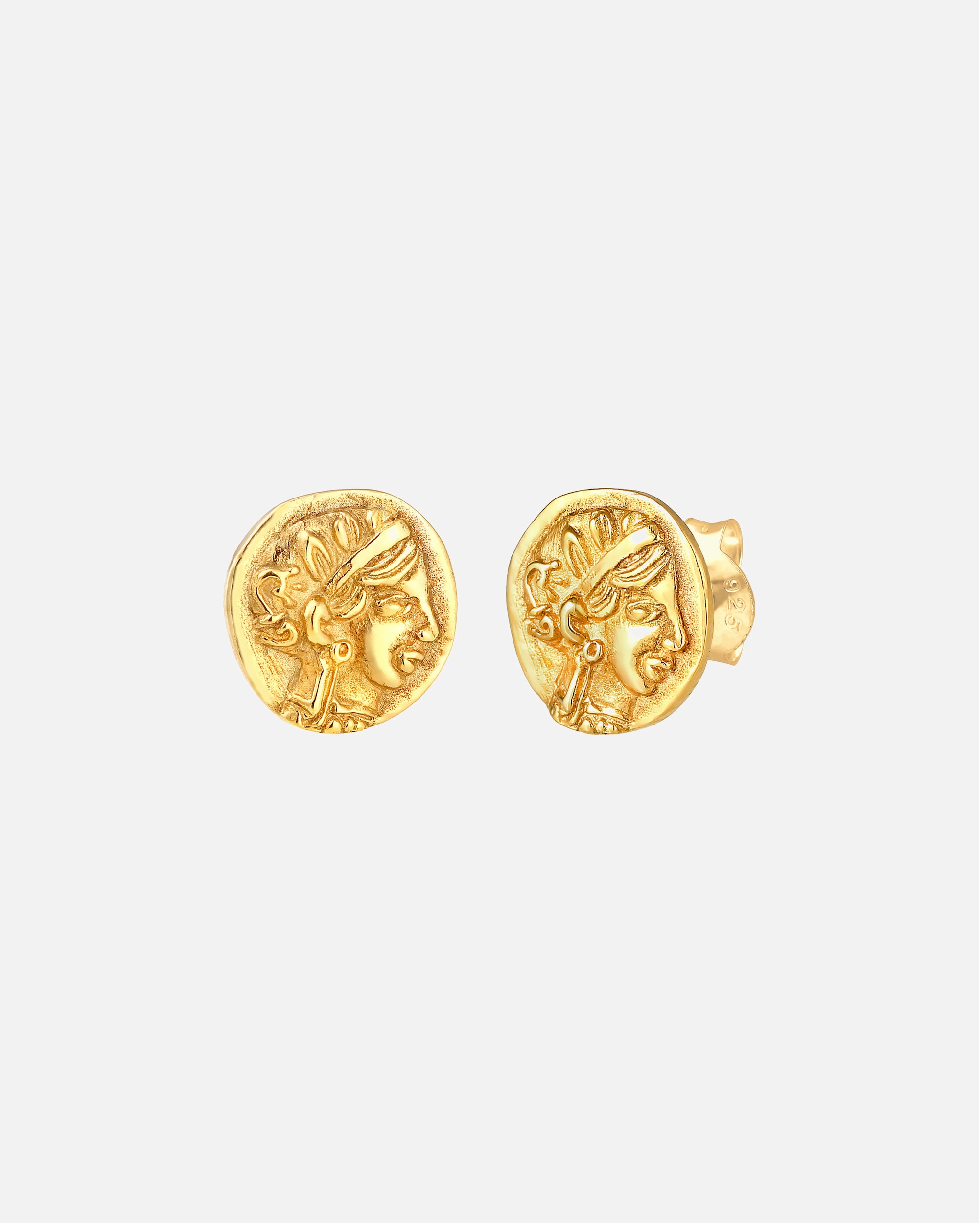 Orecchini a lobo Elli Vintage con medaglione martellato da donna - Argento 925/1000 placcato oro