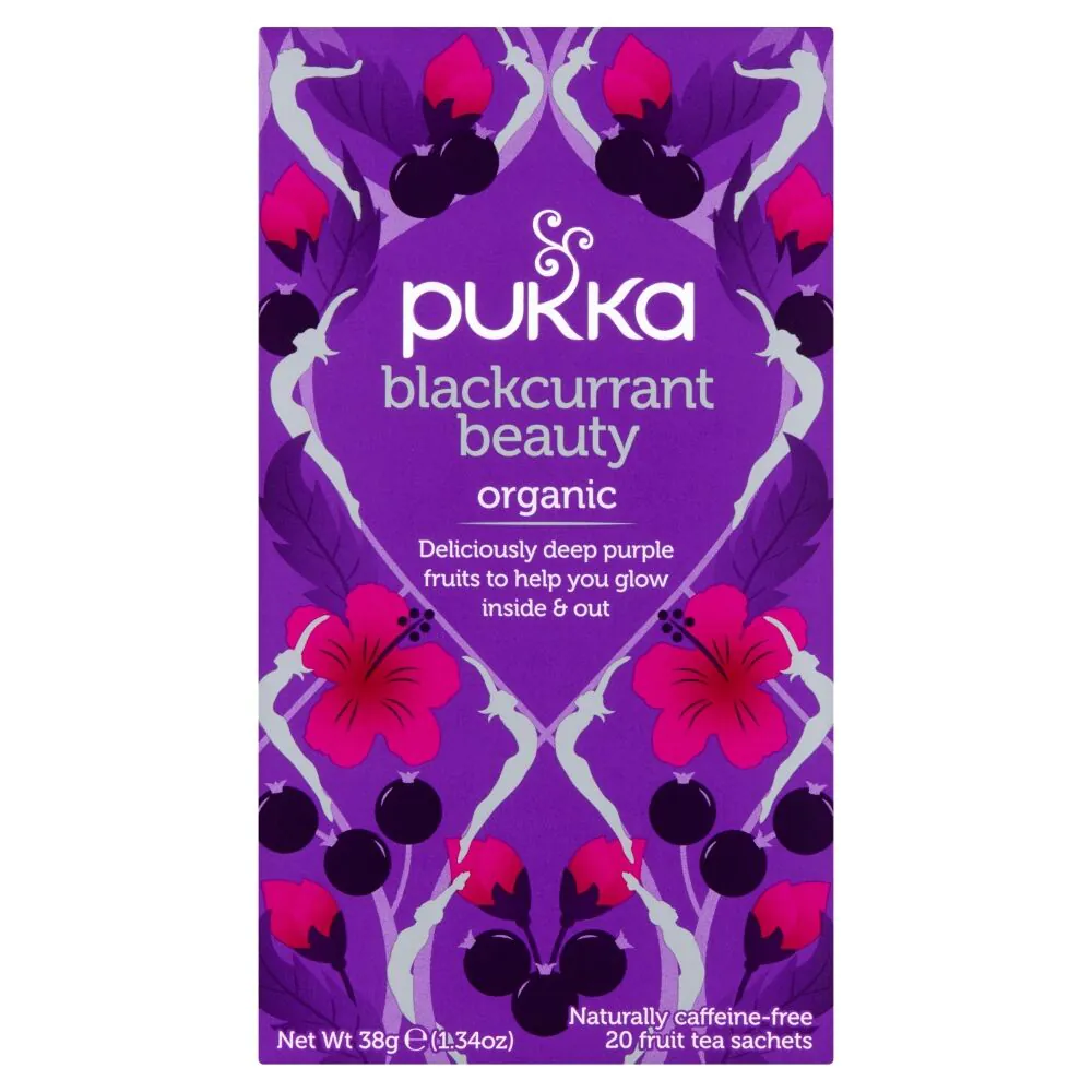 „Pukka“ ekologiškas juodųjų serbentų grožio produktas, 20 pakelių