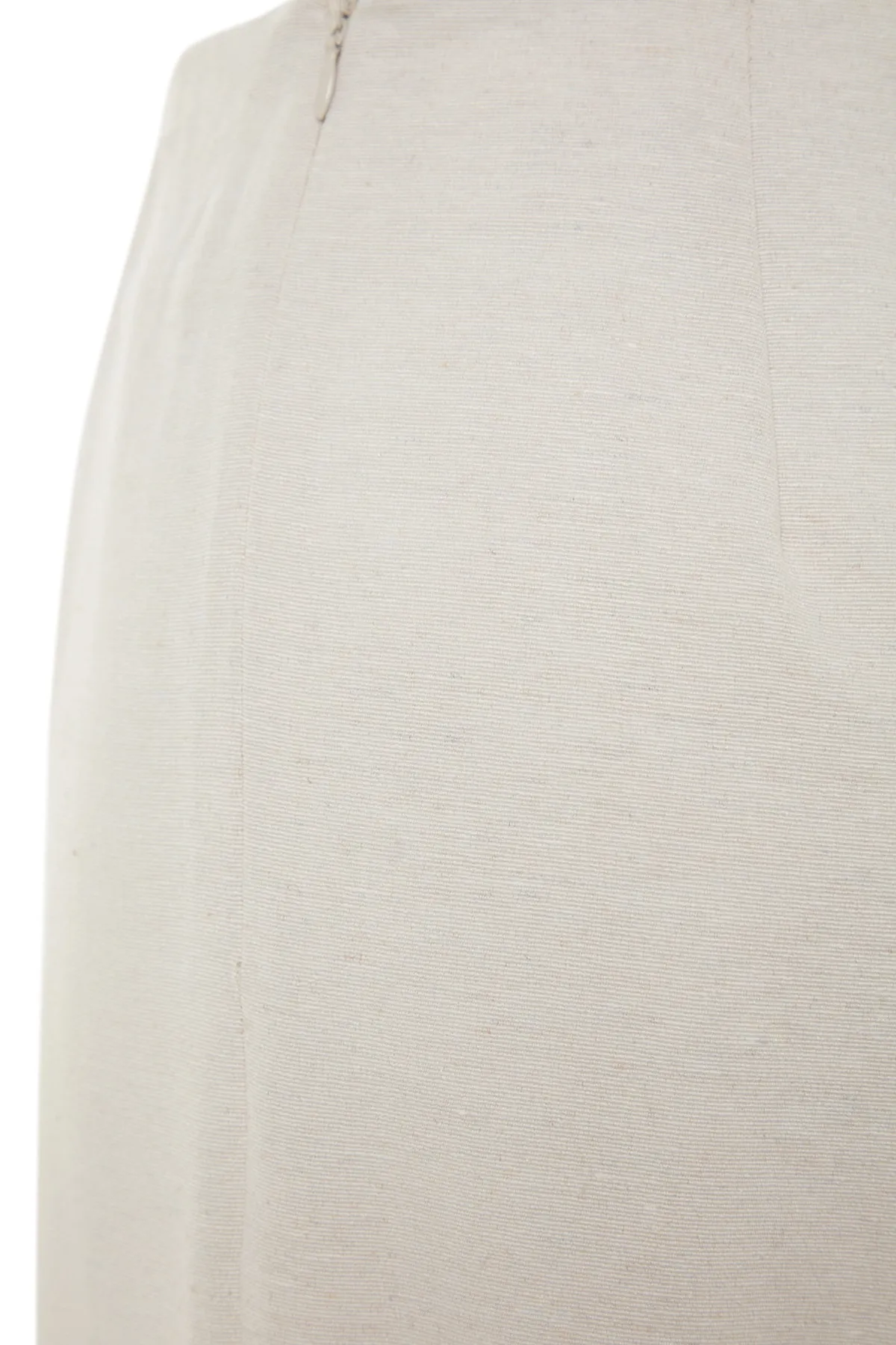 Trendyol Modest  Ecrufarbene, gewebte Hose aus Baumwollmischung mit weitem Bein TCTSS23TP00038