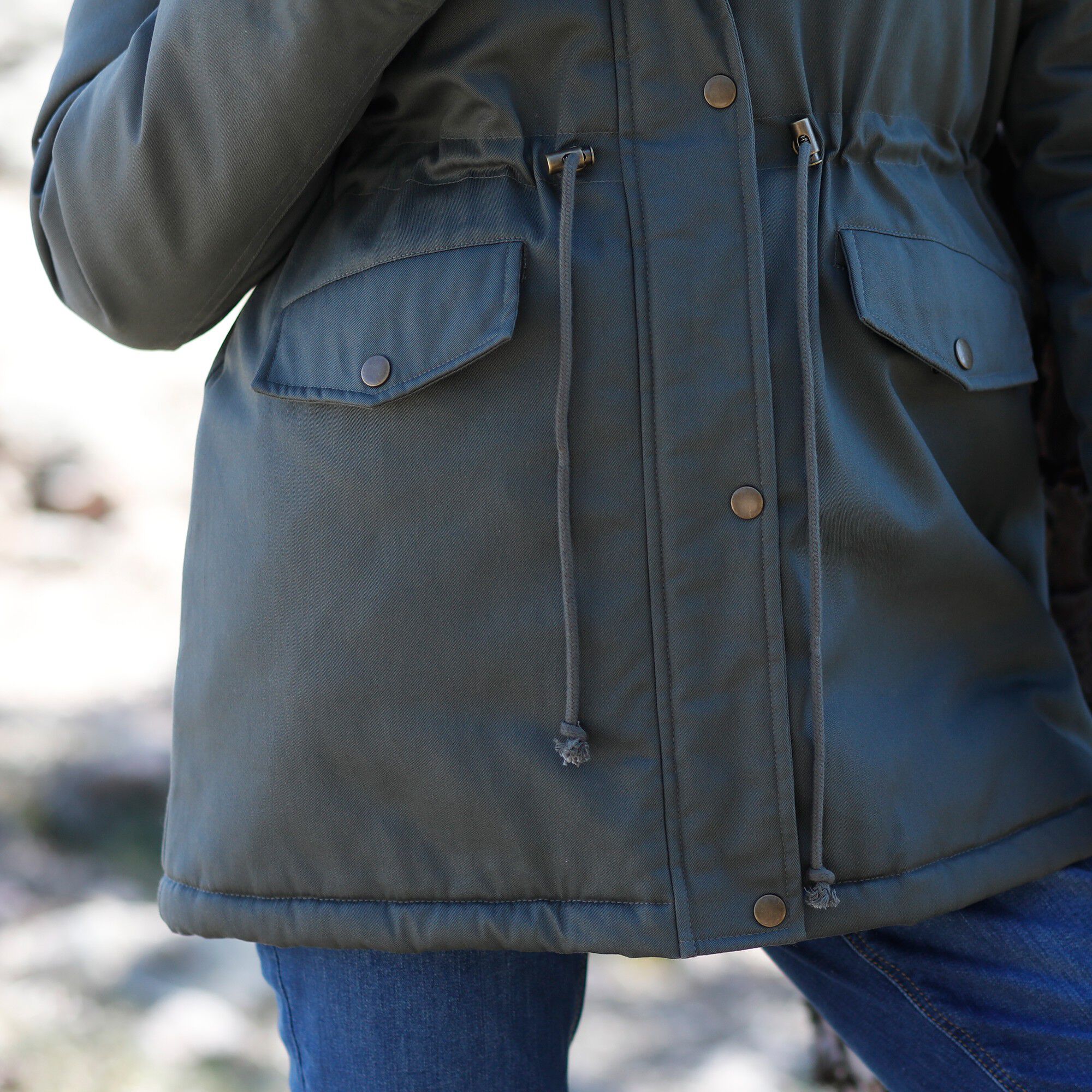 Parka déperlante doublée maille polaire