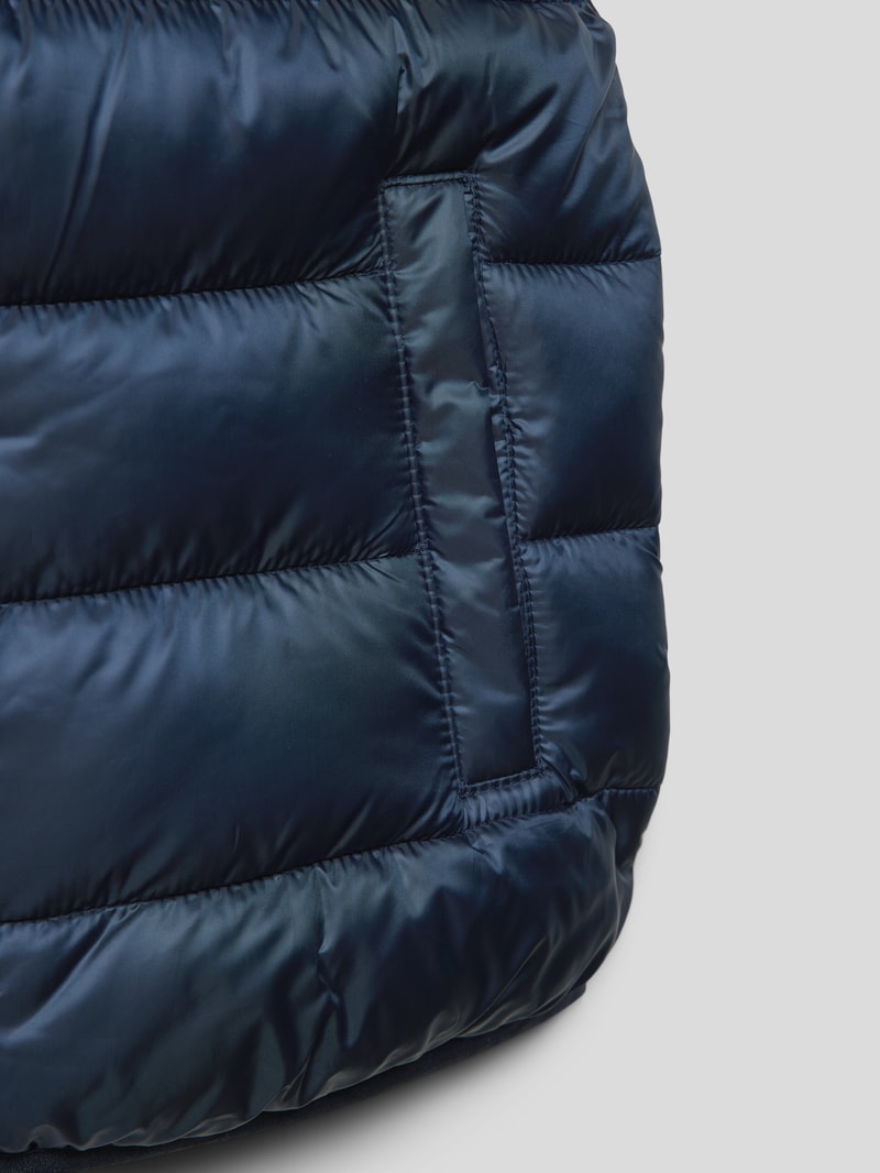 Steppweste mit Kapuze in marineblau