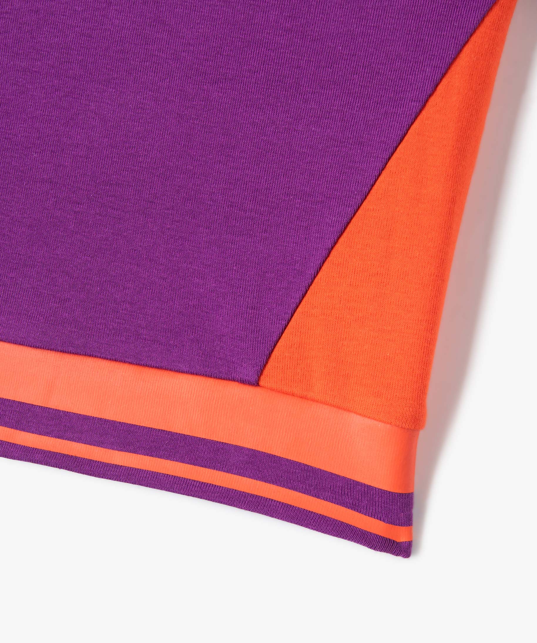 Tee-shirt fille bicolore court à manches courtes violet | GEMO