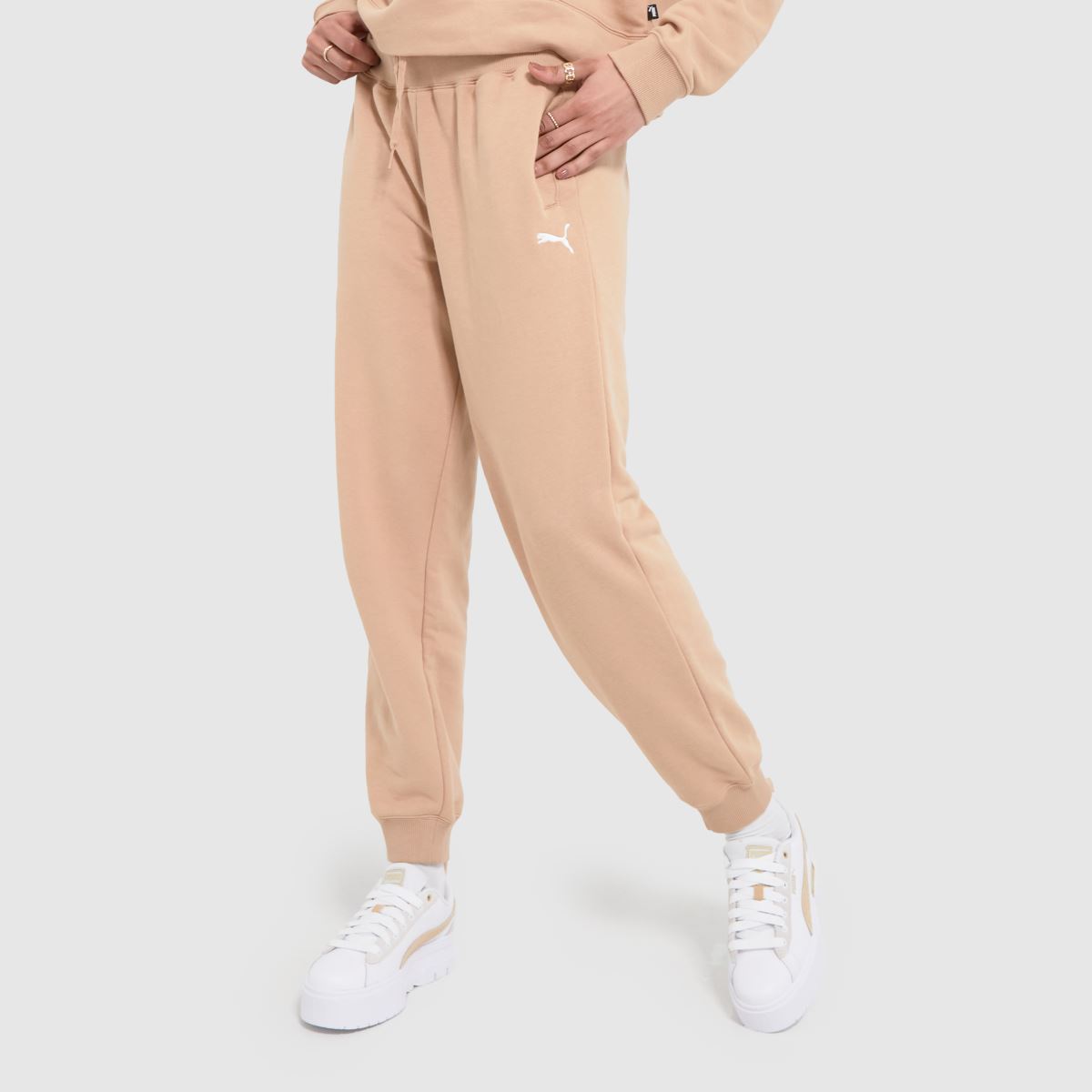 PUMA – Beige sweatshirt-loungeset
