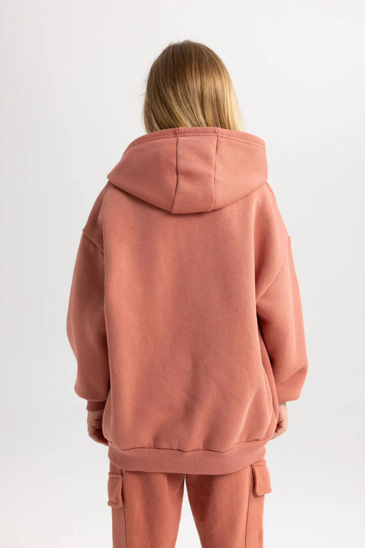 DeFacto  Dickes Kapuzen-Sweatshirt für Mädchen in Oversize-Passform mit weicher, flauschiger Innenseite