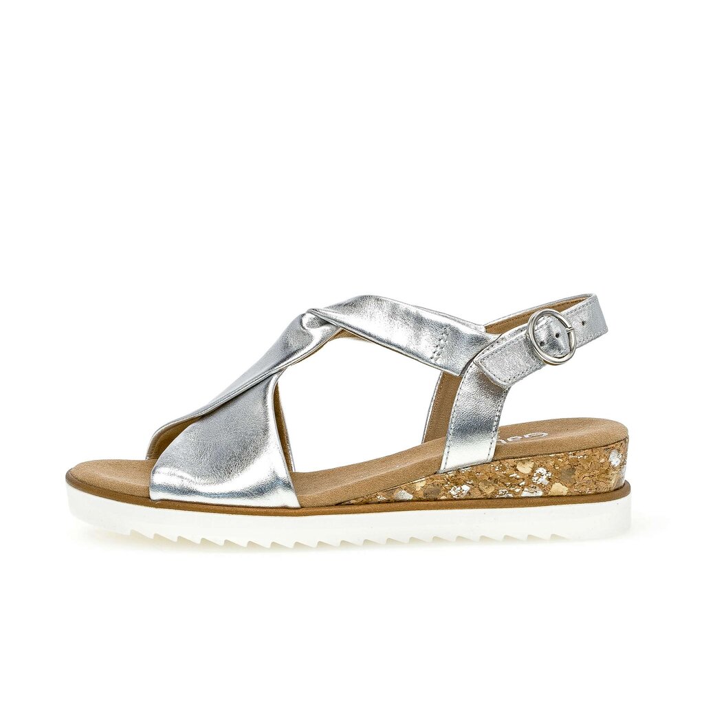 Gabor comfort Keilsandalette silber