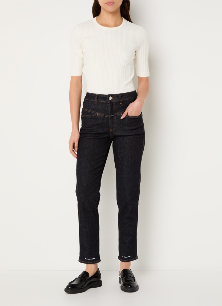 CLOSED Pedal Pusher high waist cropped slim fit jeans with dark wash