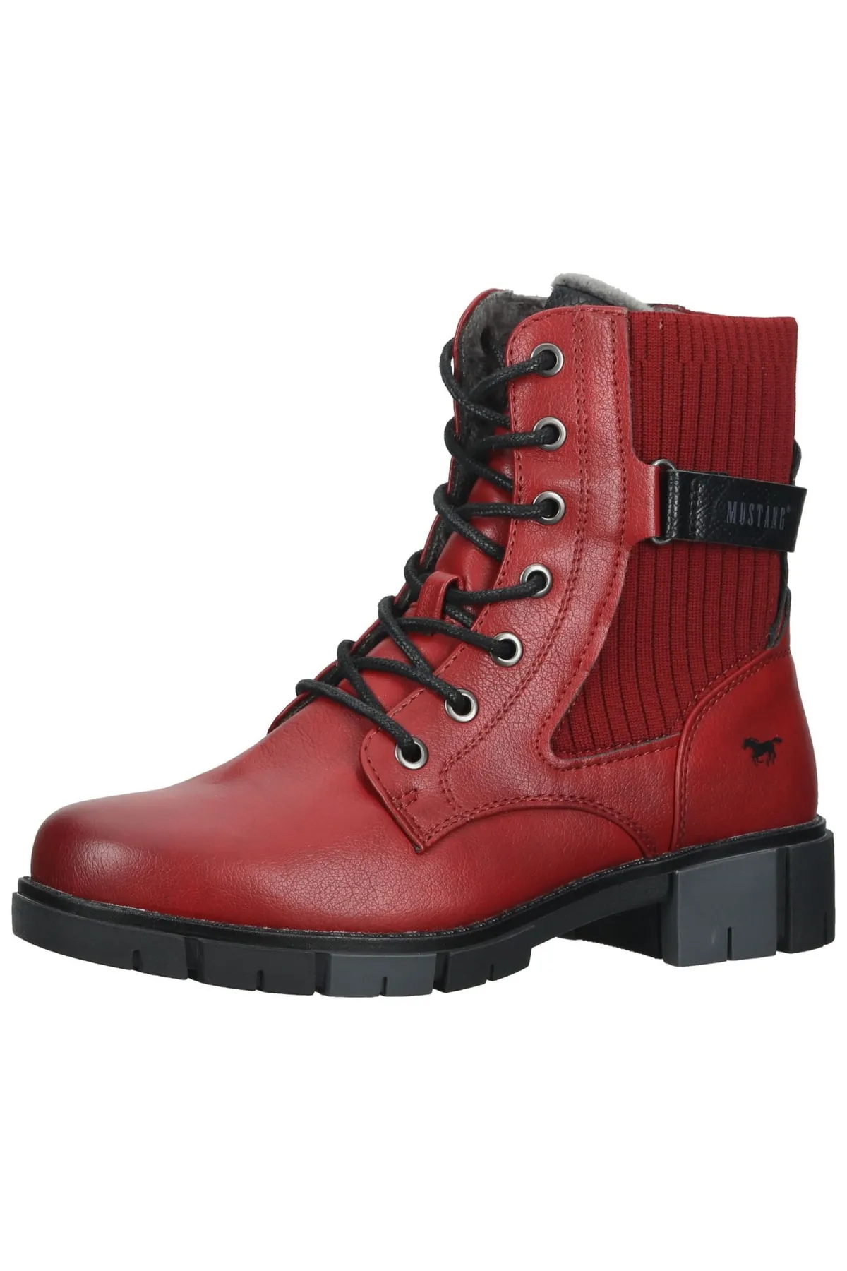 Mustang  Stiefelette - Rot - Blockabsatz