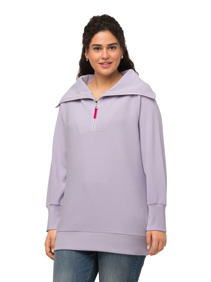 Ulla Popken Sweatshirt in pastell flieder günstig kaufen