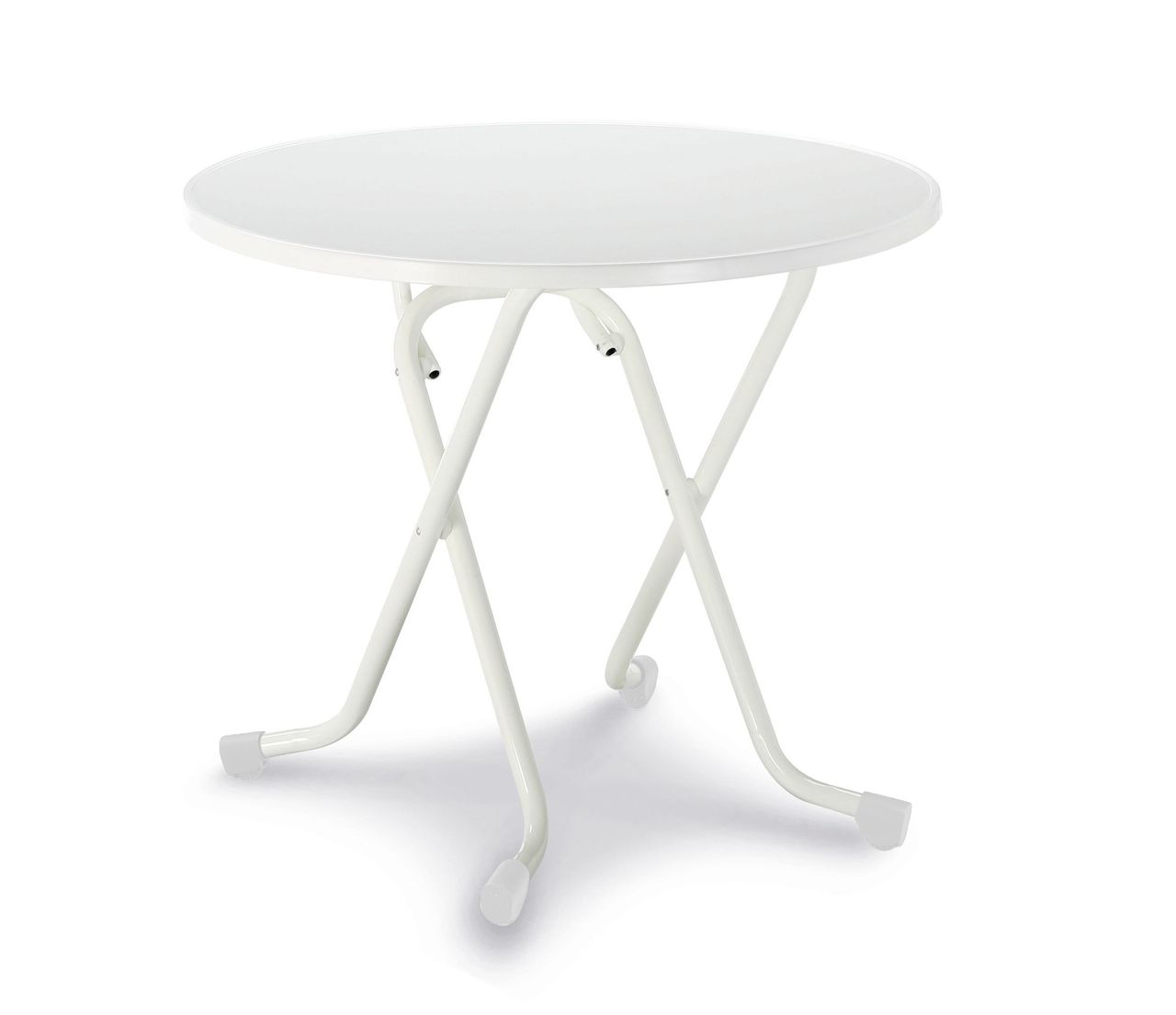 BEST Scherenklapptisch rund 80cm weiss