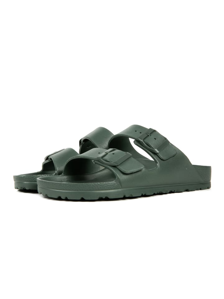 billowy Pantoletten  in khaki günstig kaufen