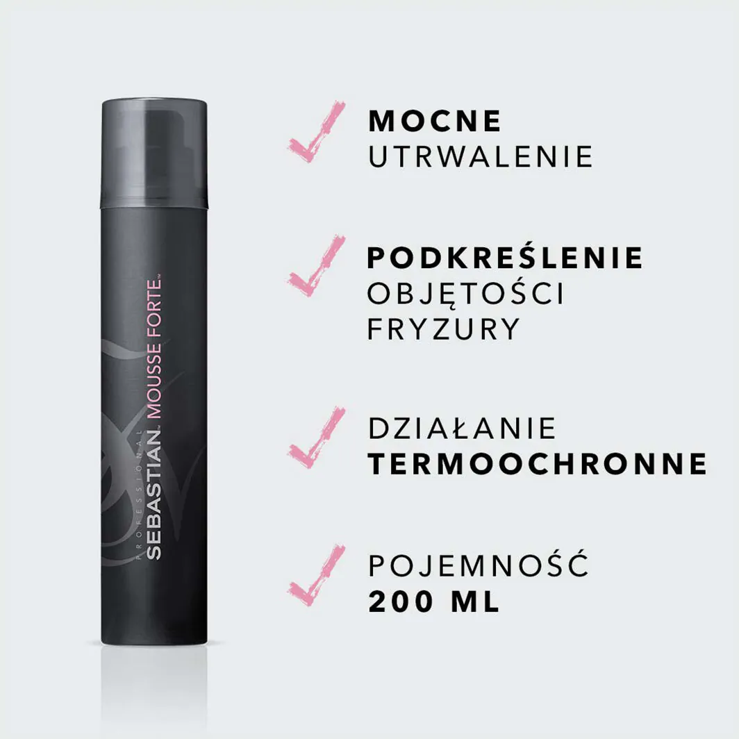Sebastian Mousse Forte Stærk Hold Hårmousse 200 ml