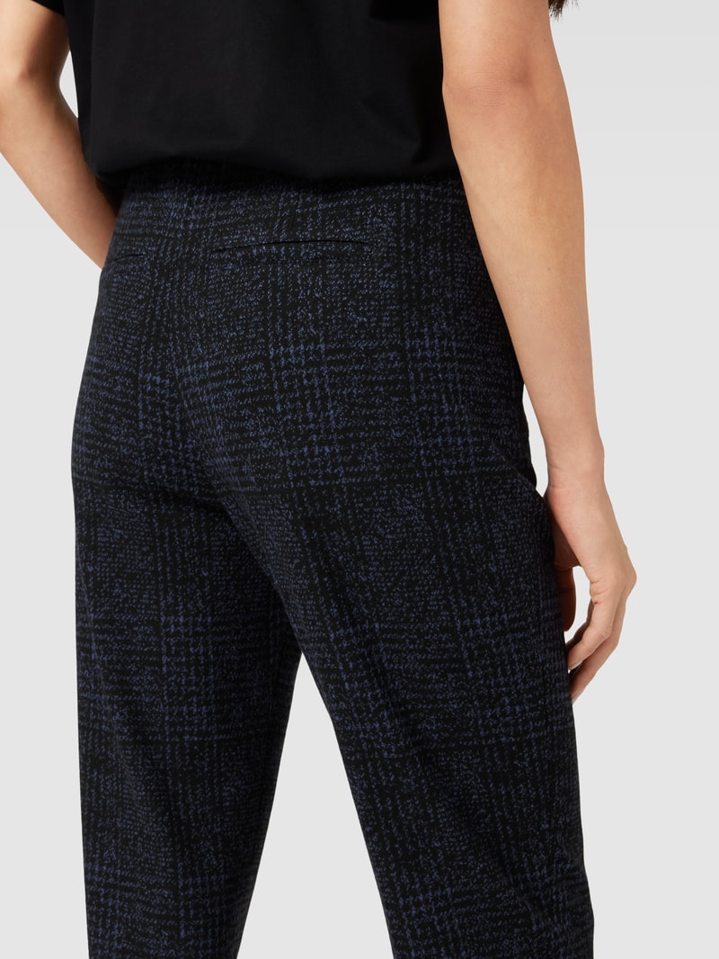 Hose mit Allover-Muster Modell 'FOR' in marineblau