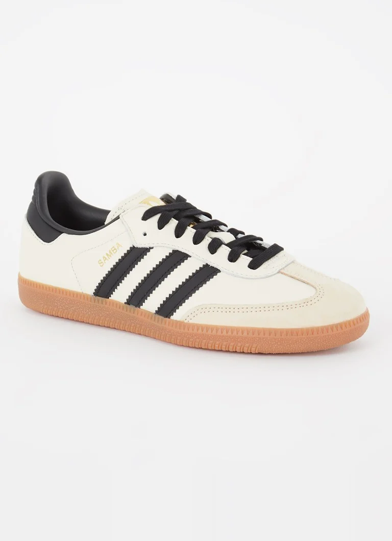 Kožené tenisky Adidas Samba OG so semišovými detailmi