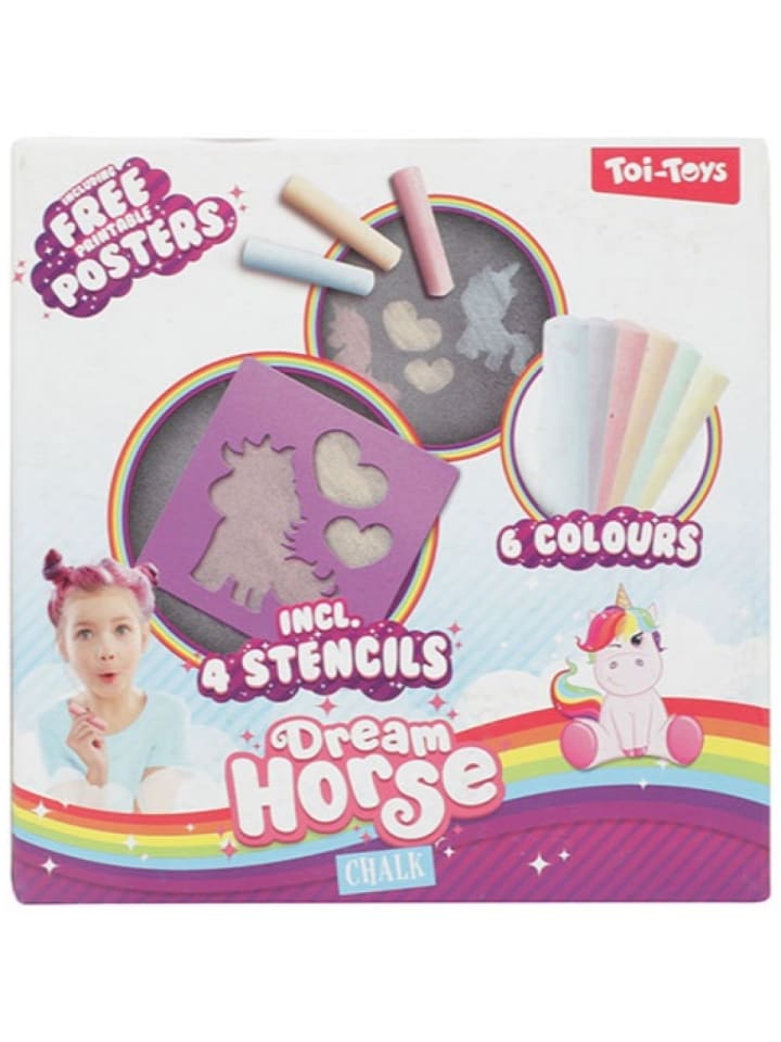 Toi-Toys Einhorn Straßenkreide mit Schablonen Kinder-Kreide 3 Jahre günstig kaufen onesize