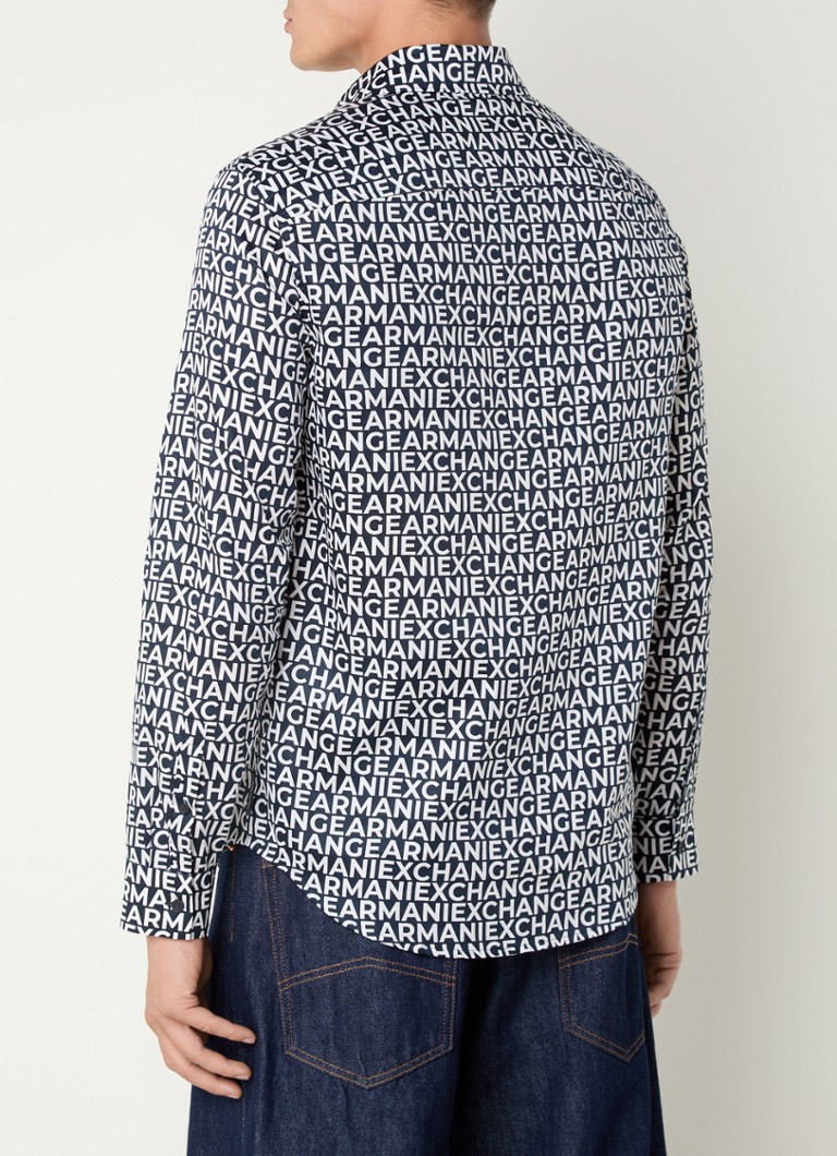 Armani Exchange košulja regularnog kroja s printom logotipa