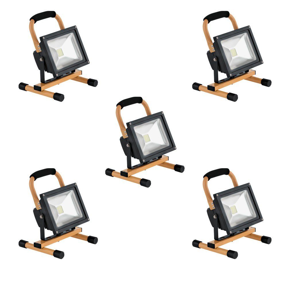 etc-shop Baustrahler, LED-Leuchtmittel fest verbaut, Kaltweiß, Tageslichtweiß, Baustrahler Flutlicht Werkstattleuchte LED Außenstrahler