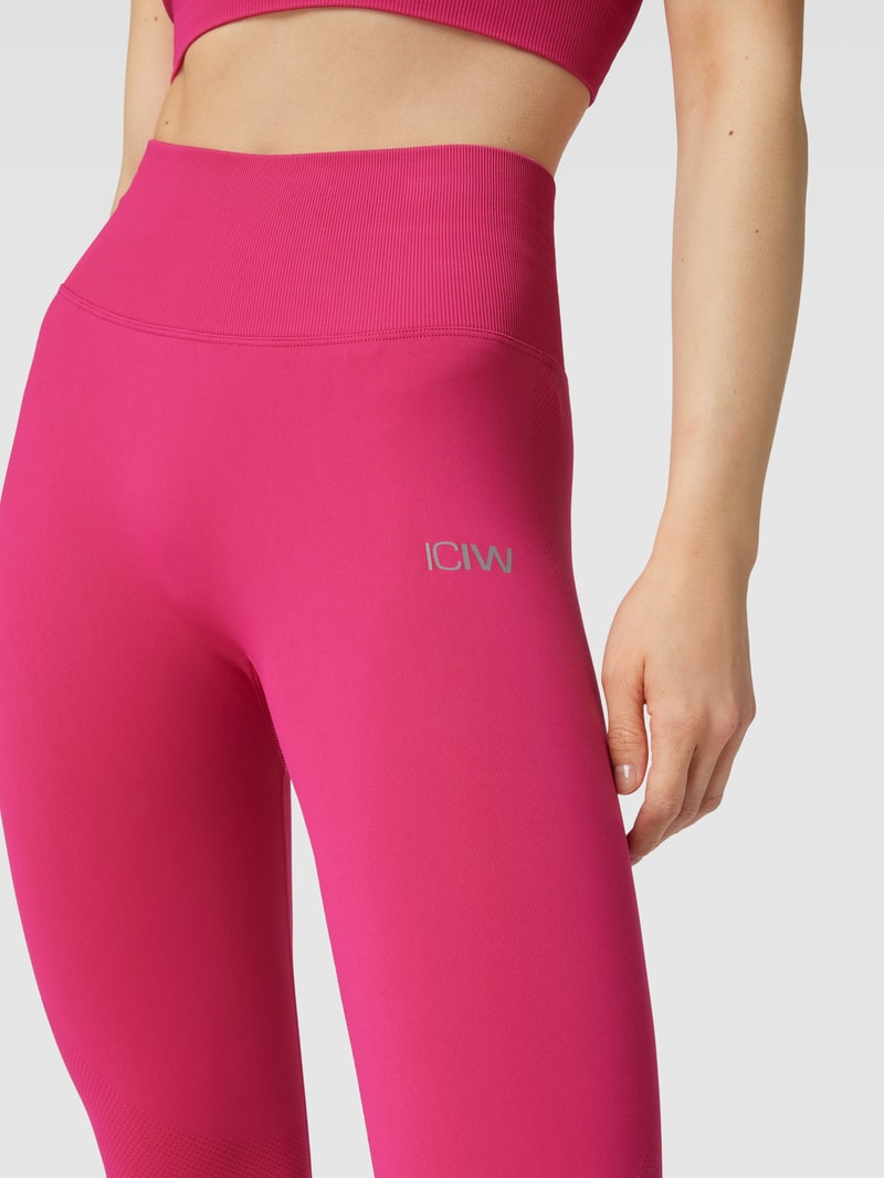 Leggings mit Label-Print Modell 'Define Seamles Scrunch' in pink
