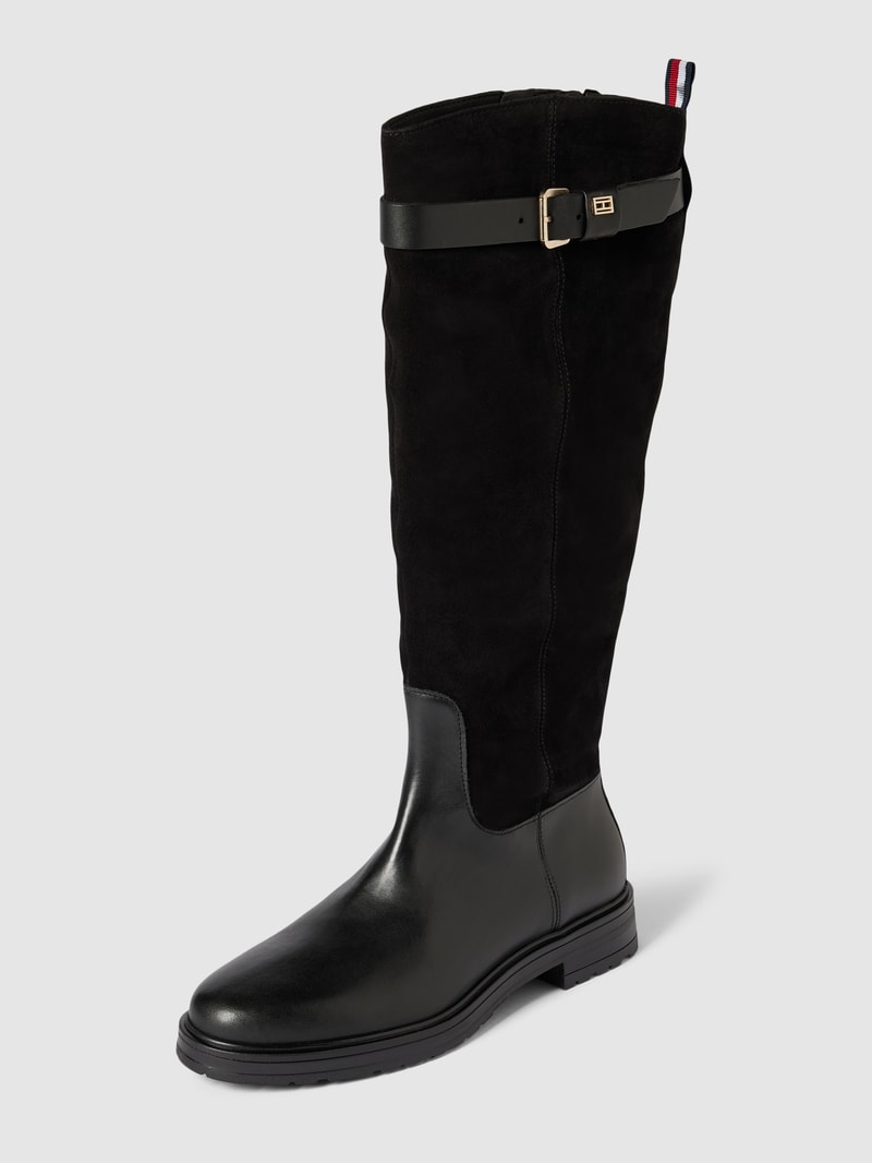 Stiefel mit Two-Tone-Machart in schwarz