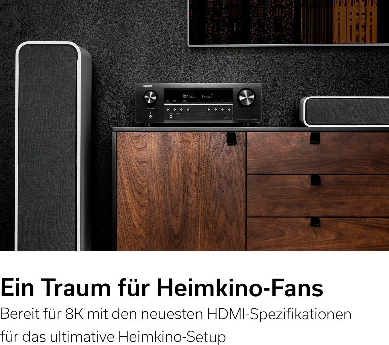 Denon AVR-S760H 8K- 7.2 Heimkinosystem (Bluetooth, LAN (Ethernet), WLAN)