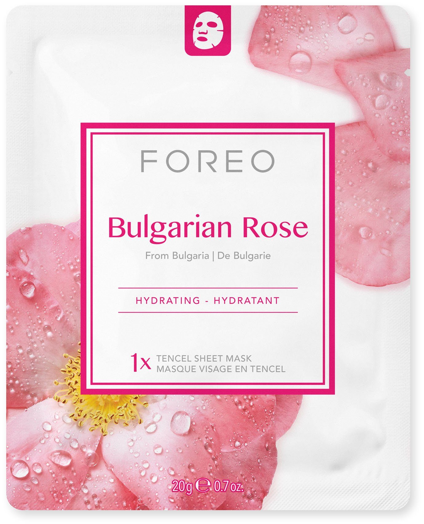 FOREO Gesichtsmaske Farm To Face Collection Sheet Masks Bulgarian Rose, 3-tlg.