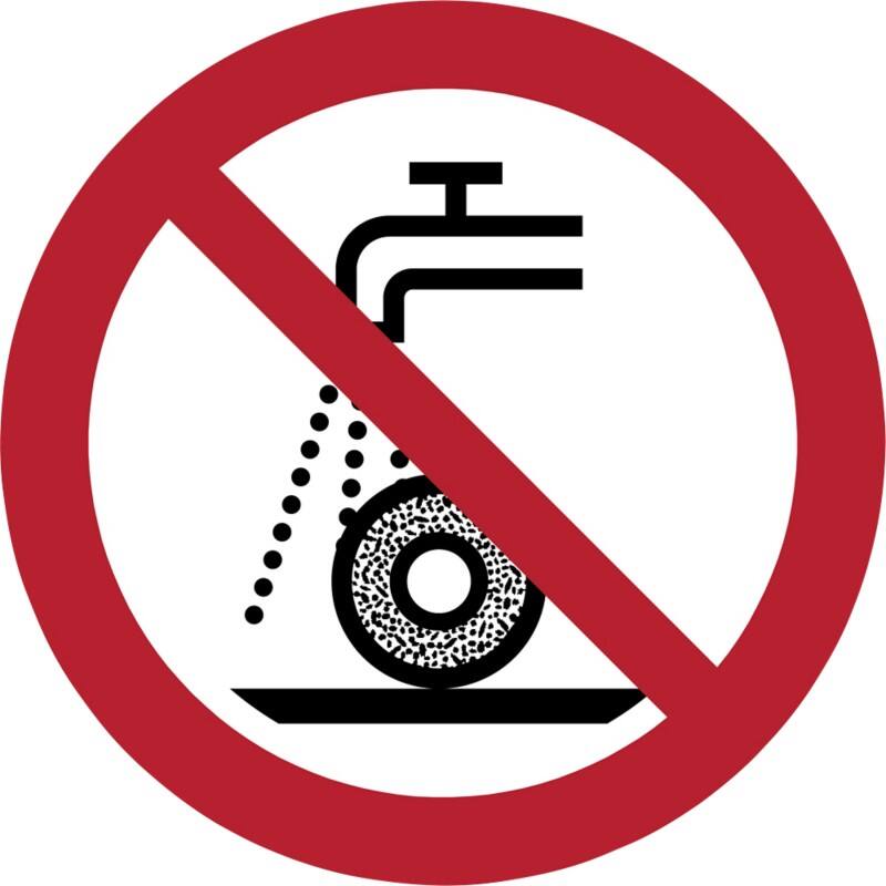 Djois Warnschild Nicht zulässig für Nassschleifen Klebstoff, einschraubbar PP (Polypropylen) 20 (B) x 0,14 (H) cm 3 Stück