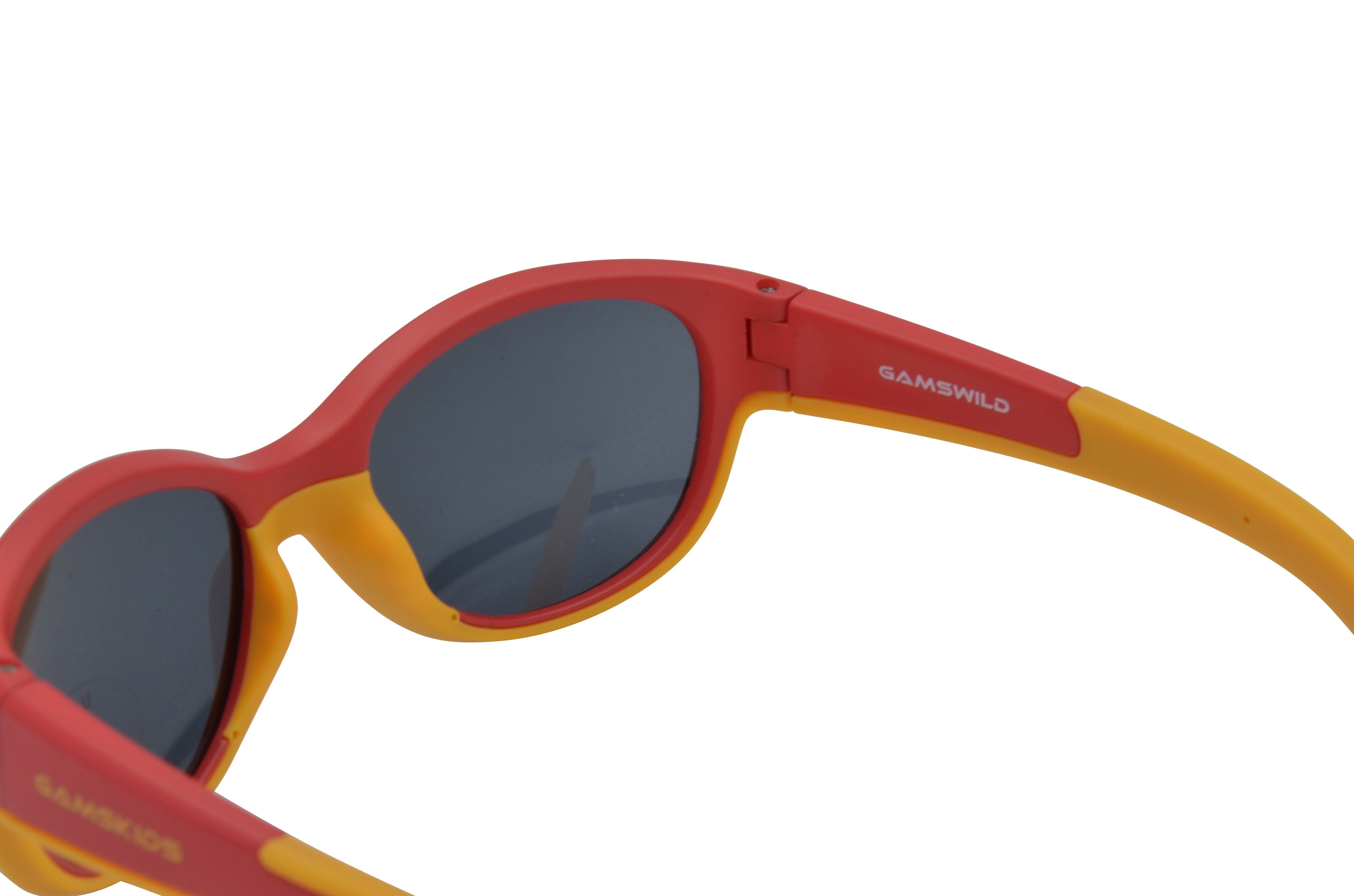 Gamswild Sonnenbrille WK7421 GAMSKIDS Kinderbrille 2-5 Jahre Kleinkindbrille Mädchen Jungen kids Unisex, mintgrün, pink, rot-orange incl. Brillenband