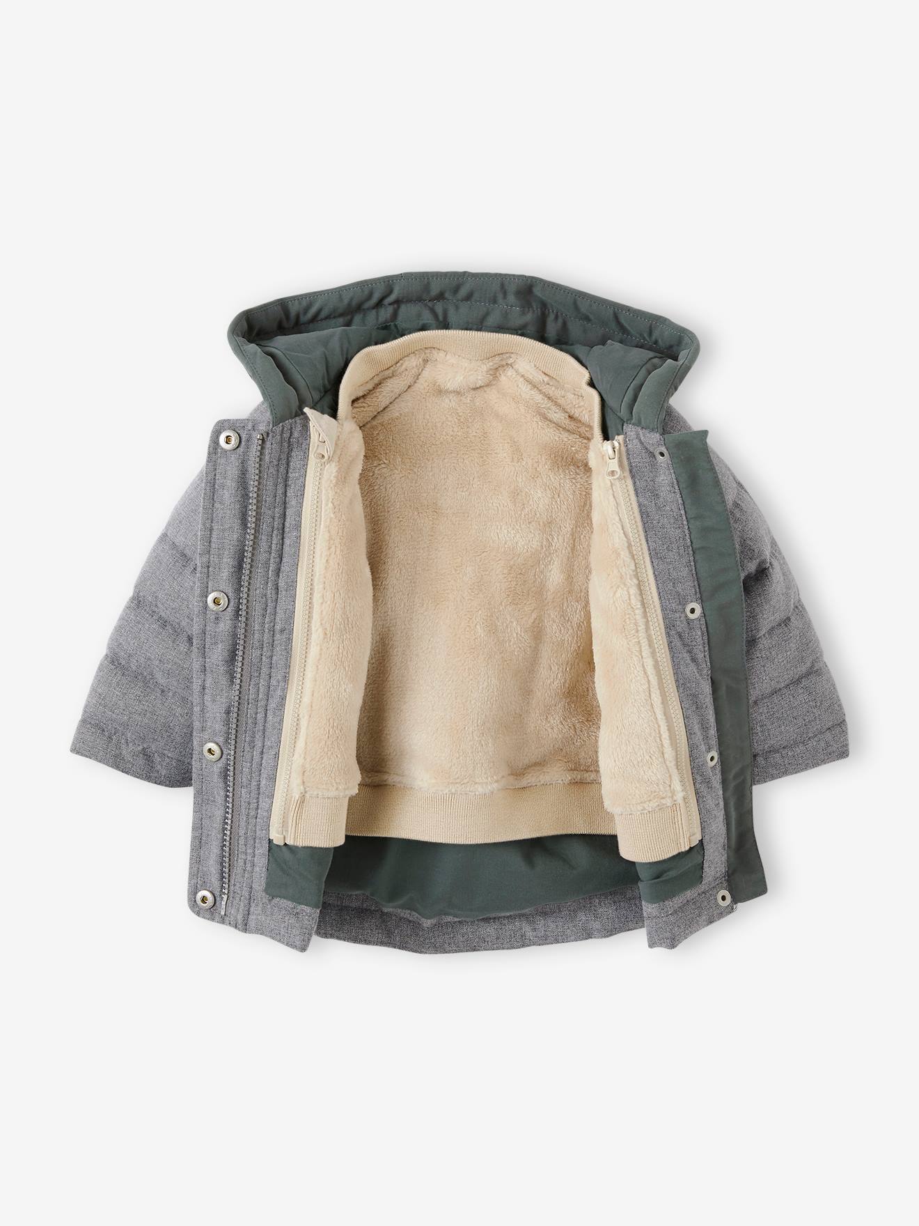 Parka 3 en 1 bébé garçon avec gilet amovible encre