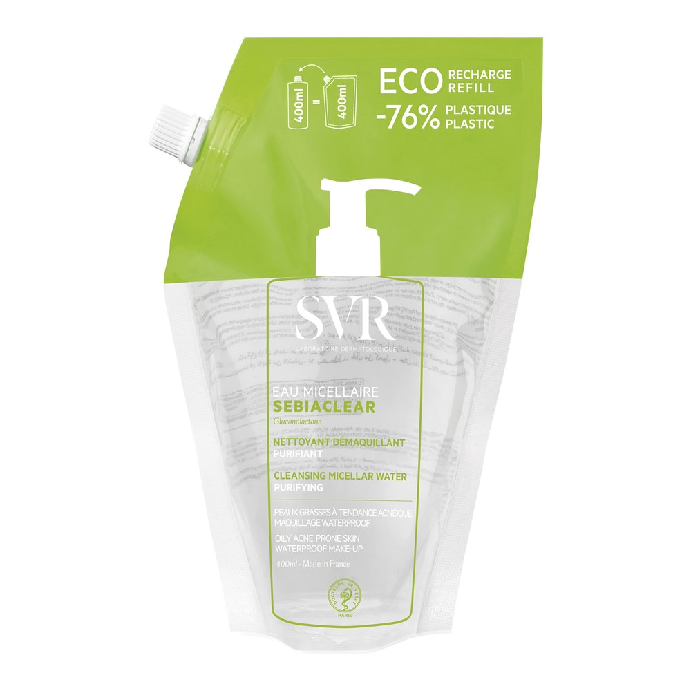 laboratoires svr Sebiaclear Eau Micellaire Refill 400ml Démaquillant et Nettoyant