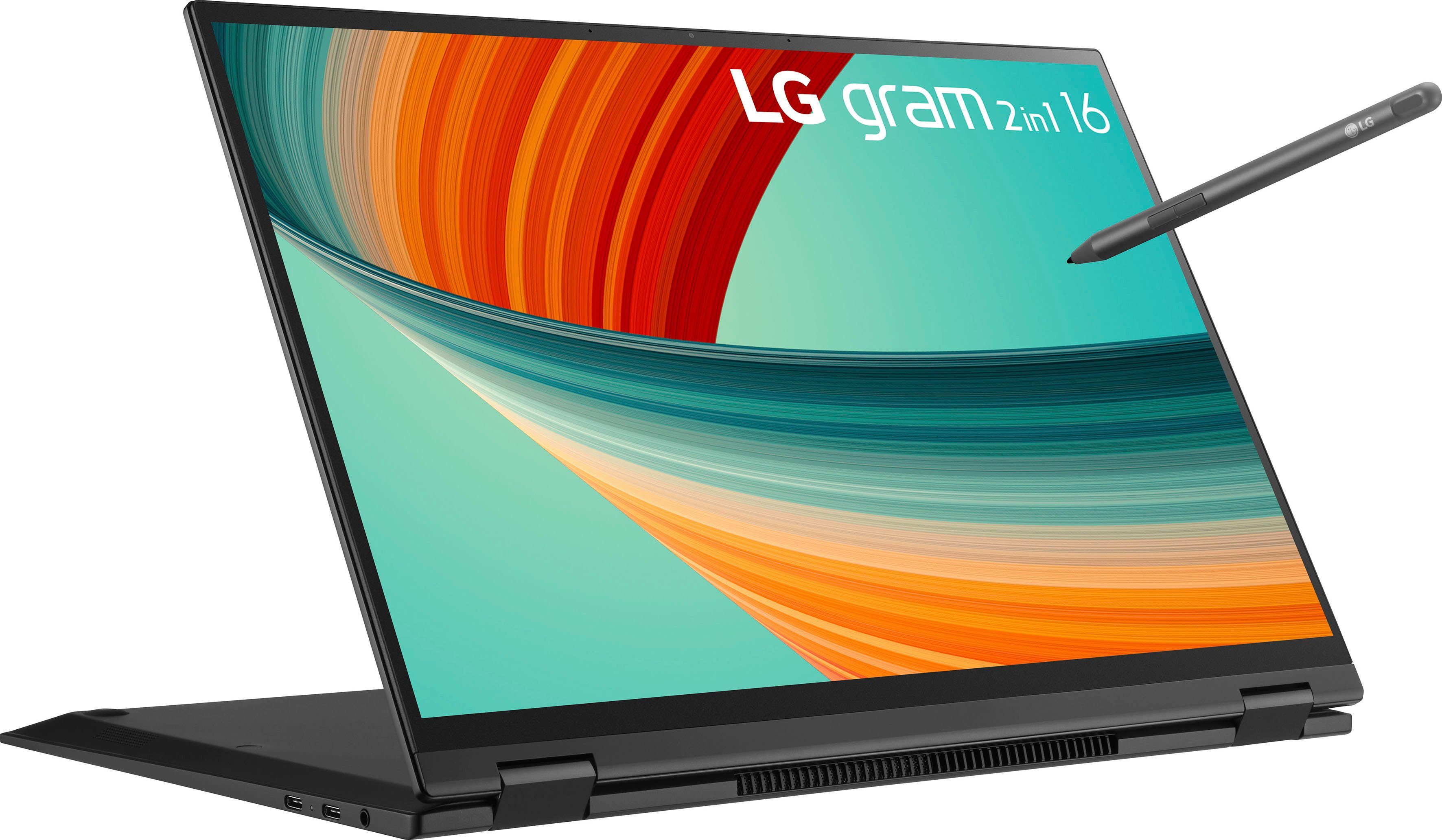 LG gram 16T90R-G.AA78G Convertible Notebook (40,6 cm/16 Zoll, Intel Core i7 1360P, Iris Xe Graphics, 1000 GB SSD)