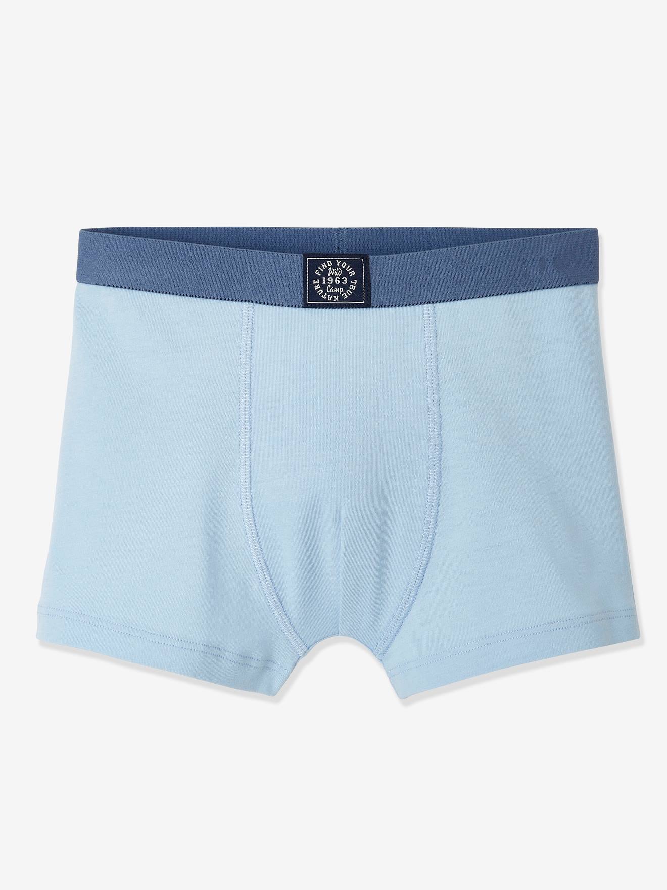 Vertbaudet 5er-Pack Jungen Boxershorts BASIC Oeko-Tex - pack blau/weiß/grau