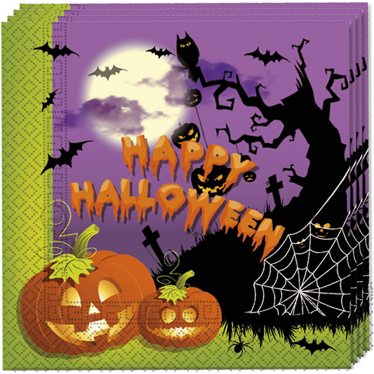 Servietten Happy Spooky Halloween, 33 x 33 cm, 2-lagig, 20 Stück