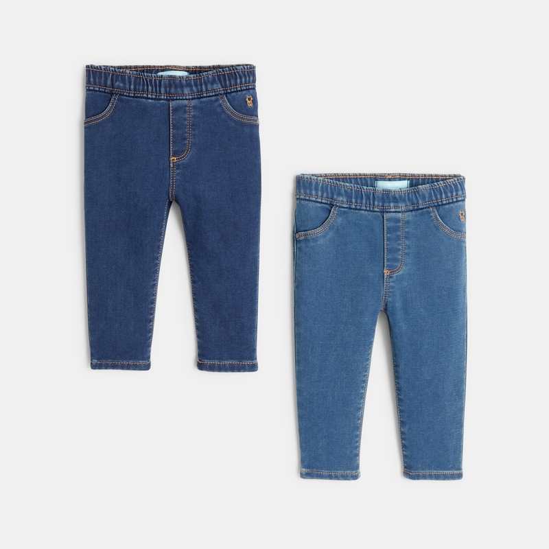 Jegging (lot de 2) bleu bébé fille